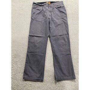 Howler Bros Pants Mens 36x30 Gray Canvas Stretch 5 Pocket Chino Straight Leg